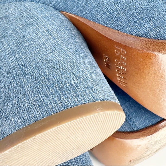 Derek Lam 10 Crosby Blue Denim Patchwork Bootie Block Heel 6.5 - Picture 6 of 11